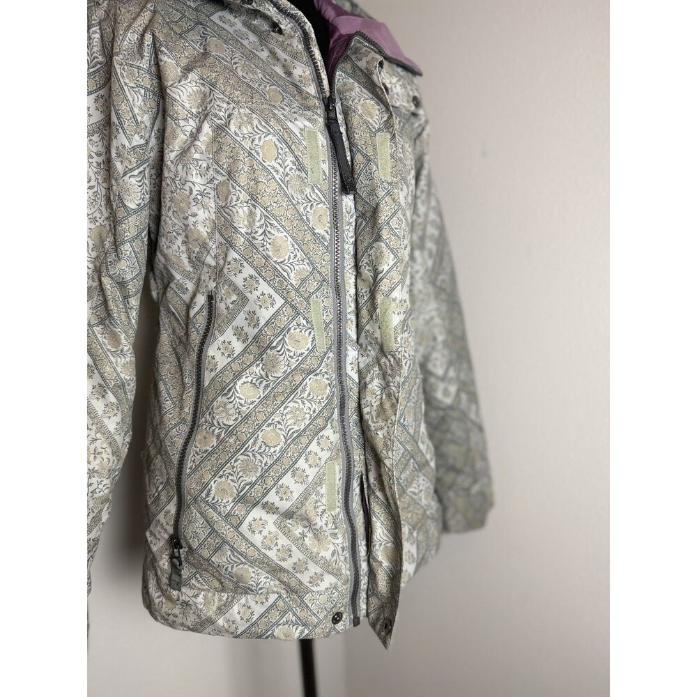 Burton White Collection DryRide Snowboard Ski Jacket XS Floral Hooded - Picture 7 of 16
